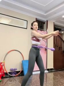 ฮูลาฮูปอัจฉริยะลดน้ำหนักหน้าท้องไม่เจ็บเอวออกกำลังกายหญิงผู้ใหญ่เผาผลาญไขมันหน้าท้องบางมายากล