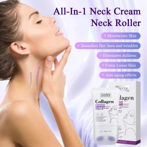 Collagen Firming Neck Cream Lifting Moisturizing Brightening Message Roller Neck Beauty Cream Necks Skin Care Products 110ml