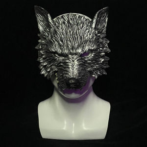 ผู้ชายสัตว์หน้ากากหัวหมาป่า Berya Fox Devil เด็กผู้ใหญ่ Pu ฮาโลวีนเครื่องแต่งกาย Fox มนุษย์หมาป่าฆ่า Props < Ne1> Party Supplies