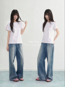 ARCG | White Polka Dots and Stars Short Sleeve T-Shirt