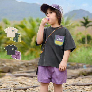 DUDUJIA | Bộ Đồ Bé Trai Bé Gái Dạng Dã Ngoại 2 Mảnh Cotton