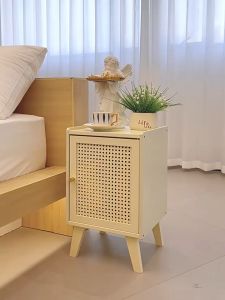 【In Stock】Bamboo Bedside Table with drawer side table bedroom Storage Cabinet