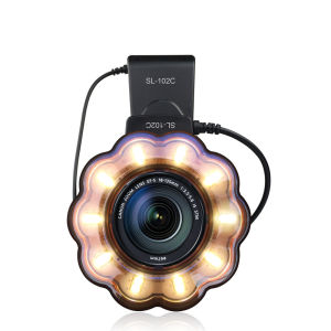 Seafrogs SL-102C Macro LED Ring Flash Speedlite Flash Light with 8 Adapter Ring for Sony Canon Nikon Olympus Pentax Digital DSLR Camera