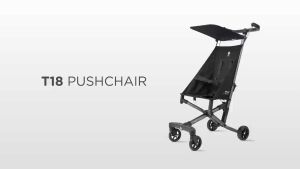QPlay T18 Pushchair EN71 - Black/ Grey/ Red