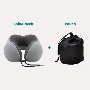 Spinalmate SpinalNeck Ergonomic Memory Foam Neck Support Travel Car Pillow Headrest Travel Pillow U Shape for Neck Pain Relief Bantal leher