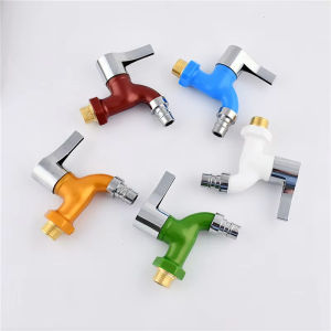 Garden Balcony Water Tap 1/2" Male Thread Wall Mount Washing Machine Faucet Plastic Water Hose Quick Connector