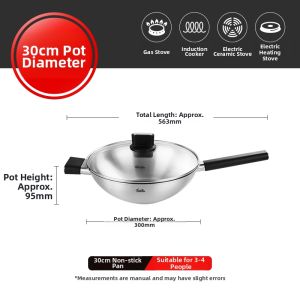 Multi-layer Stainless Steel Home Cooking Pan