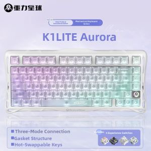 Gravastar | Pink Transparent Gaming and Office Mechanical Keyboard and Mouse