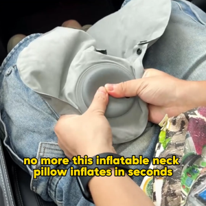 AIODIY Inflatable Neck pillow for Car Airplane Press Type U-Shaped pillow neck Protection Travel Artifact Press
