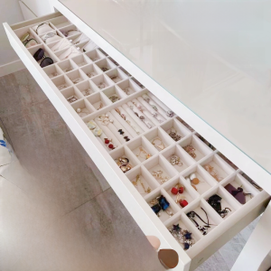 Customized Jewelry Storage Box with Drawers for Rings Bracelets Necklaces Display and Storage in Real Wood Velvet Box