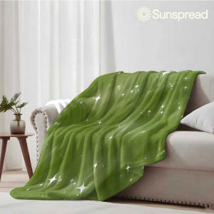 Green Glitter Texture Soft Warm Flannel Blanket Lightweight Cozy Christmas Halloween Home Decor Room