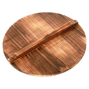 Handcrafted Pure Spruce ไม้หม้อฝาปิดไม้จริงรอบกระทะฝาปิดหม้อขนาดใหญ่ฝาปิดกระบอกน้ําฝาปิดเครื่องครัวทําอาหาร