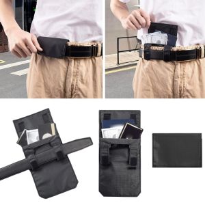 Belt Wear Mini Wallet Pouch Multi-Function Hidden Waist Wallet for Passport ID Card CashCasual Anti-Theft Belt Organizer Pouch