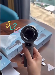 Kipas Angin Turbo Mini Portable USB Kipas Genggam M11 Layar LED Angin Kencang 120 High Speed Handheld Fan Adjustable Fan Speed Digital