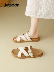 Agsdon | Flat Roman Style Womens Summer Slip-on Sandals