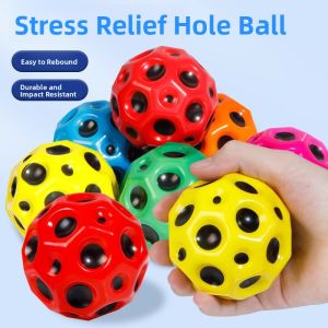 Elastic Wristband Moon Stone Ball Outdoor Sports Stress Relief Toy for Boys And Girls Bouncing Ball Creative Prank Toys