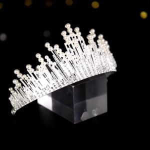 VitaStoree Mahkota Desain Mutiara Gaya Vintage Luxury Wedding Lamaran Wisuda Crown