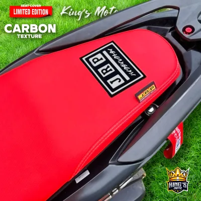 HONDA BEAT FI ORIGINAL JRP SEAT COVER RED EDITION Rubber Logo with Sticker