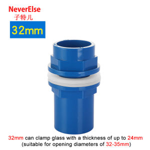 Fish Tank Tool Accessories Connectors Thicken Fish Tank Drain Aquarium Inlet Outlet Joints Garden Irrigation 20~50mm Black/Blue/White Aquarium Connector PVC Waterproof Pipe Butt Fish Tank Straight Fitting Joint