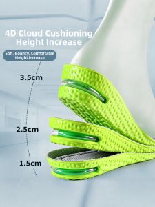 ZUYINBULUO | 4D Soft Cushioning Invisible Height-Increasing Insoles