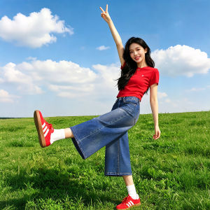 BALENO | Summer Short Women Jeans High Waisted Slimming Loose Straight Leg