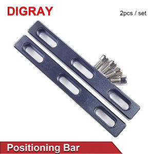 DIGRAY Worktable Positioning Bar 2pcs 130*16mm Dia.6mm + 4pcs Positioning Screw for DIY Fiber & Co2 & UV Laser Marking Machine