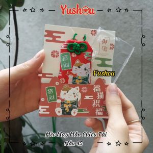 Móc Khóa Yushou Tiền Tài - Mẫu 45 - Chiêu Tài (Kiểu Omamori) Có sẵn
