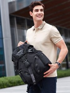 Balo Du Lịch Thể Thao Dung Tích Lớn Cho Nam Balo Học Sinh Máy Tính Balo Vải Polyester Có Khóa Kéo Chống Thấm Nước