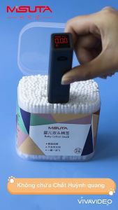 Tăm Bông Cho Bé Sơ Sinh Được Làm Từ Bông Tự Nhiên Hộp 400 Que MISUTA