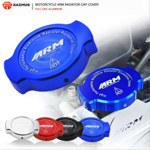 Arm Radiator Cap Cover Aluminum Full CNC Universal With Sticker For NMAX AEROX ADV PCX