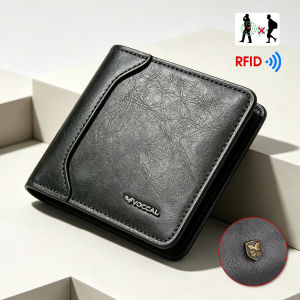 VOCOAL Mens Wallet Cash Slot Simple Short Wallet Soft PU Business Wallet Retro Wallet Multi-Card Position Wallets Travel Purses Coin Wallet