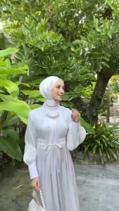 Rivana Dress Shimmer Viral Kekinian Outfit Kondangan Pesta Modern Gamis Wanita Termurah Terlaris 2023
