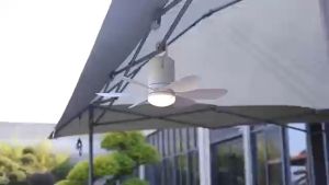 พัดลมเและไฟส่องสว่าง พร้อมแบตเตอรี่ในตัว ควบคุมด้วยรีโมทคอนโทรล