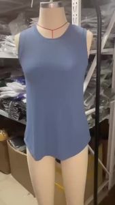 LJWomens Fitness Tank Top Breathable Quick Dry Sleeveless Yoga Sportswear Casual Loose Fit Spring Running T-Shirt