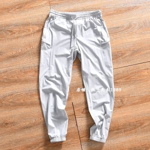 Quick Dry Outdoor Sports Mens Casual Pants Laser Perforated 3D Tailoring Breathable Spring Summer Fashion Urban Style