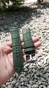 Tali Jam Tangan Kulit Sapi Crazy H Motif Croco Warna Hijau Bergaransi