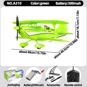 WLtoys A310 Brushless RC Airplane 4CH Dual-Wing Plane with Gyroscope Switchable 3D & 6G Flight Mode Hobby Toy Gift for Boys