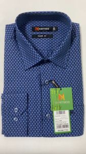 Sơ Mi Caro Tay Dài Màu Xanh Navy - Xám Form Tailor Fit Chống Nhăn Lai Bầu - Áo Nam Khatoco