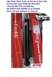 Cặp Phuộc Nhún (Giảm xóc) Trước Xe Vinfast Fadil Thương Hiệu KYB Hàng Cao Cấp Mã 3330079(RH)/ 3330080(LH) Hàng Nhập Khẩu Chính hãng KYB 100%