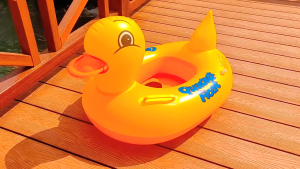 Phao Bơi Chống Lật Phao Trẻ Em Xỏ Chân Hình Con Vịt Quacker Float Đồ Chơi Dưới Nước Vận Động Duck