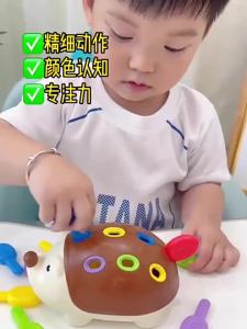 Montessori Baby Hedgehog Toys Concentration Training Education Toys Fine Motor Sensory Educational Toy for Kids Birthday Gifts