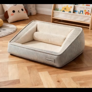 LDECO High-Resilience Washable Dog Bed - Thickened Soft Pet Bed for Cat & Dog with Removable Cover Comfortable Non-Slip