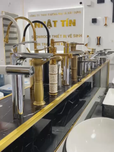 Vòi lavabo nóng lạnh cao cấp cao 30 cm chất liệu INOX 304 bền đẹp chống ố chống phai màu - Bảo hành 3 năm