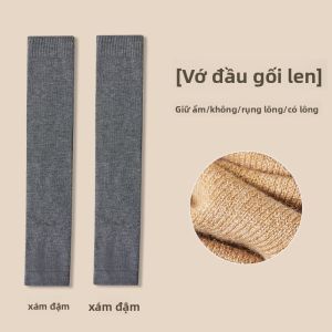 MiiOW | Tất ống dài bằng lông cừu giữ nhiệt cho nữ mùa thu đông Tất ống dài che đầu gối chống trượt Tất ống dài cao đến đầu gối