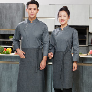 Long Sleeve Chef Uniform Male Hotel Western And Chinese Restaurant Bakery Cake Shop Spring Autumn Chef Workwear Female