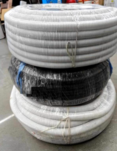 Corrugated PVC Flexible conduit pipe selling by roll or loose 20MM/25MM/40MM