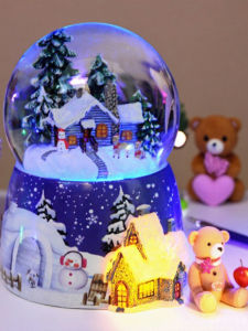 Christmas Gift Hand-Cranked Music Box Rotating Crystal Ball Boys Girls Childrens Birthday Gifts Poem of the Birds