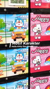 Lemari Plastik 3 4 Susun Model Rak Mini Jumbo Kaca Full Kunci Karakter Doraemon Hello Kitty Kabinet Baju Pakaian Multifungsi Serbaguna Terlaris DMK
