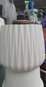 กระถางทรงหยดน้ำแบบหรู 7" มีจานรองในตัว เรียบหรู ดูแพง  กระถาง minimal มินิมอล