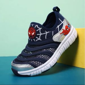 Small Yellow Duck Spider-Man Boys Shoes 2023 Summer New Arrival Girl Mesh Breathable Caterpillar Moving Shoes Baby Shoes